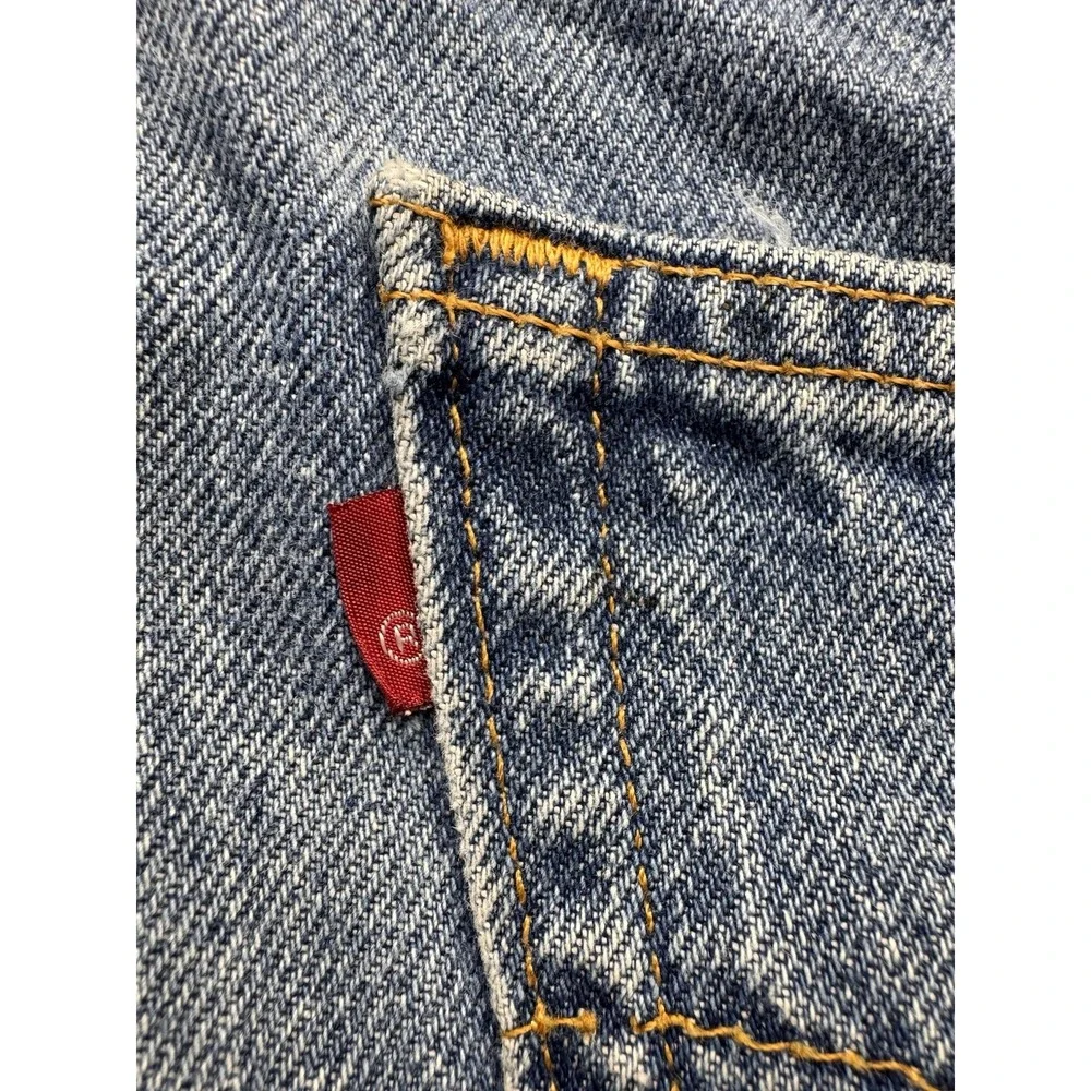 Levis 517 Bootcut Vintage Denim‎ Blue Jeans Men's 36x34 Distressed Y2K *see